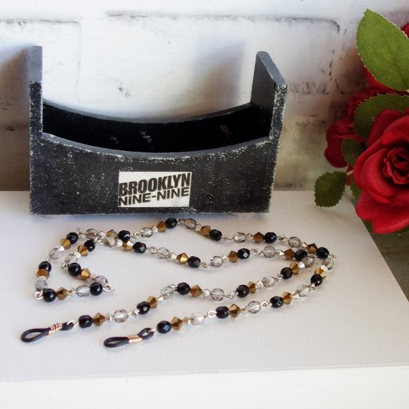 Designer Eyeglass Chain styled as Brooklyn TV Series Jeffords Eyeglass Necklace - Picture 2 of 4